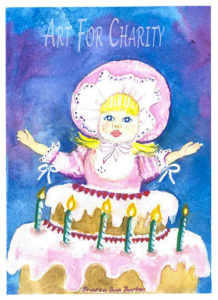 Birthday Surprise - Watercolor on paper - 4 inches x 6 inches