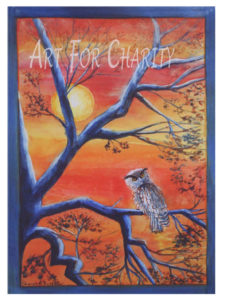 Curiosity - Watercolor on clay board - 15 inches x 22 inches - Printed card 4 inches x 6 inches