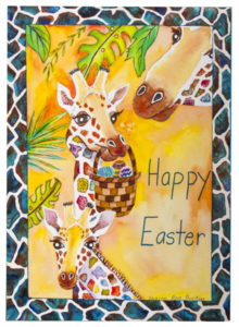 Happy Easter - Watercolor on paper - 11 inches x 15 inches - cards 4 inches x 6 inches
