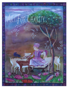 Kindness - Watercolor on paper - 30 inches x 22 inches - Printed card 4 inches x 6 inches