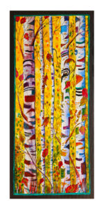 Birch Trees - Liquid Acrylics on canvas - 10" x 20"